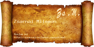Zsarnai Milemon névjegykártya
